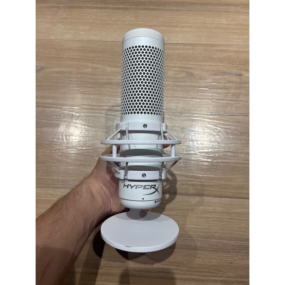 HyperX QuadCast S USB Condenser Microphone RGB Lighting White